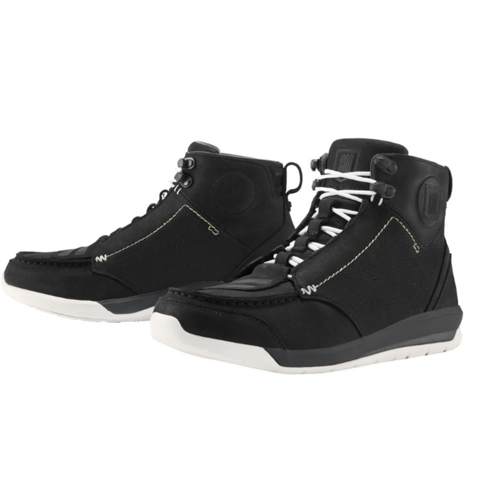 Icon 1000 Truant 2 black leather motorcycle boots size 13